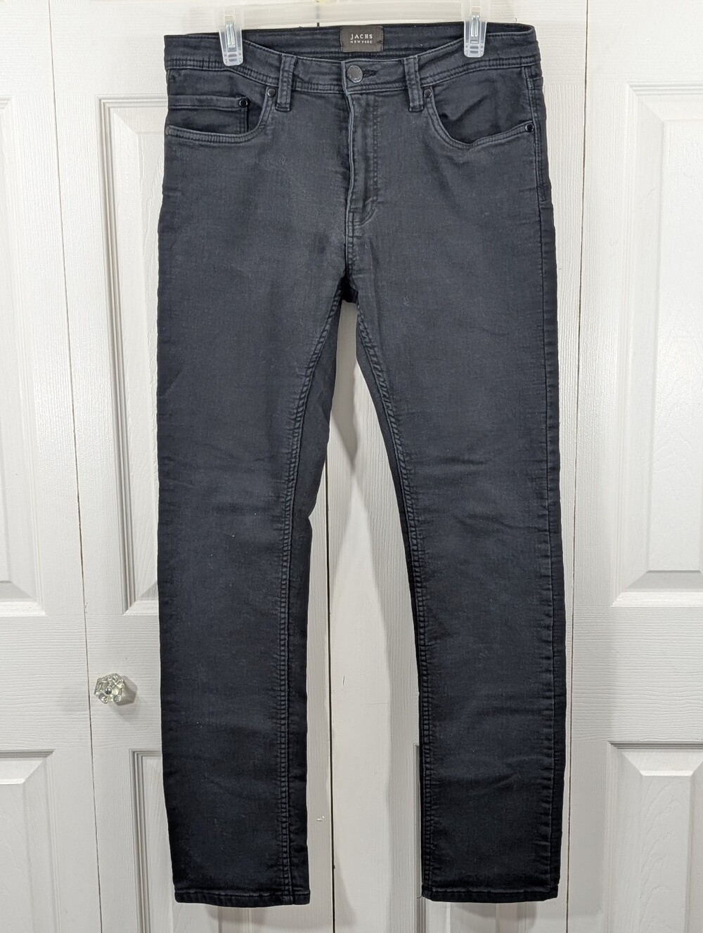 Jachs New York: Men's Straight Fit 5 Pocket Traveler Pants in Black - Size 32/34